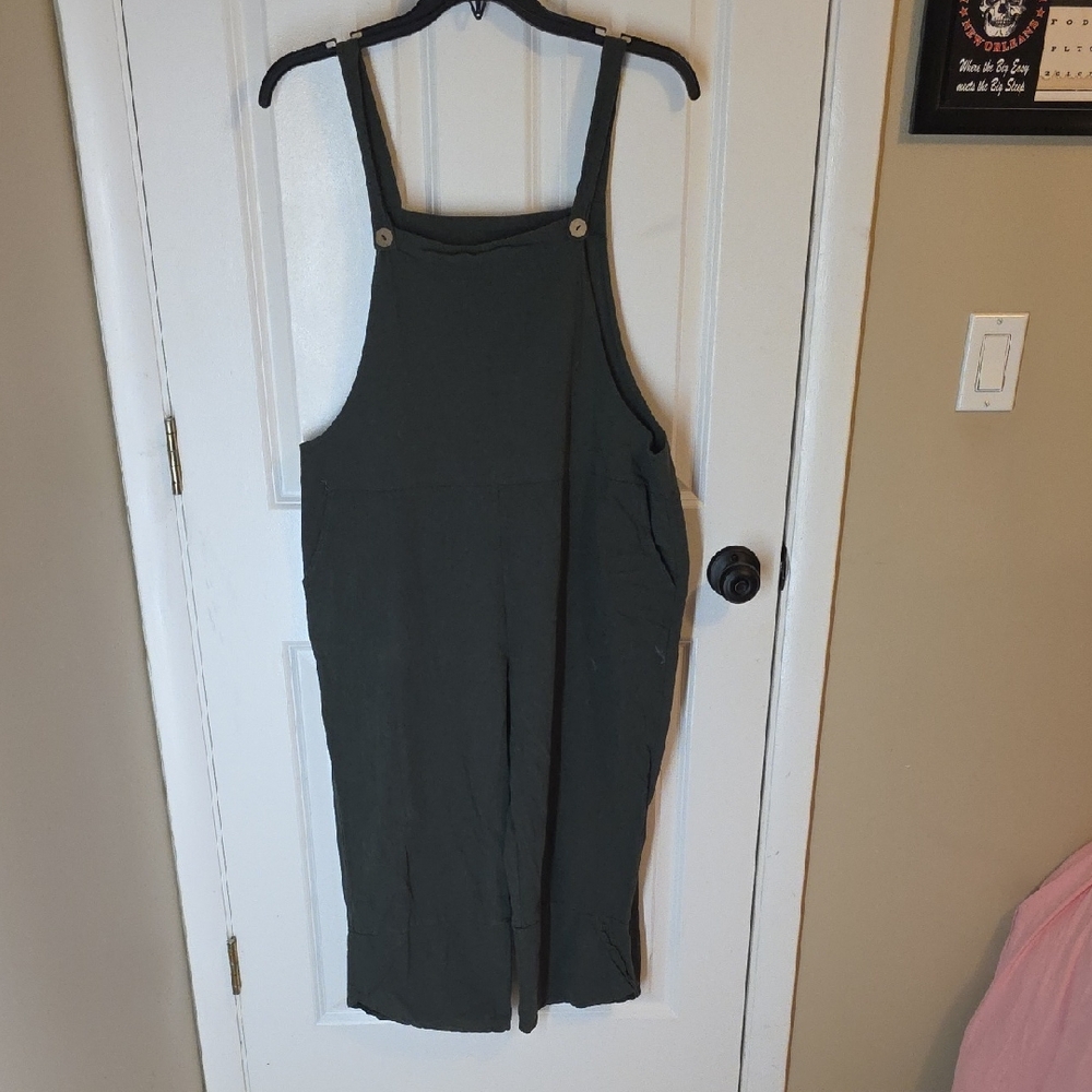Casual Dark Gray Overalls